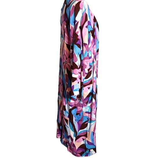 NEW Geometric/Floral Multi Oversized Long Duster‎ Kimono Size S - Picture 7 of 12